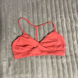 Orange Lululemon T Back Sports Bra